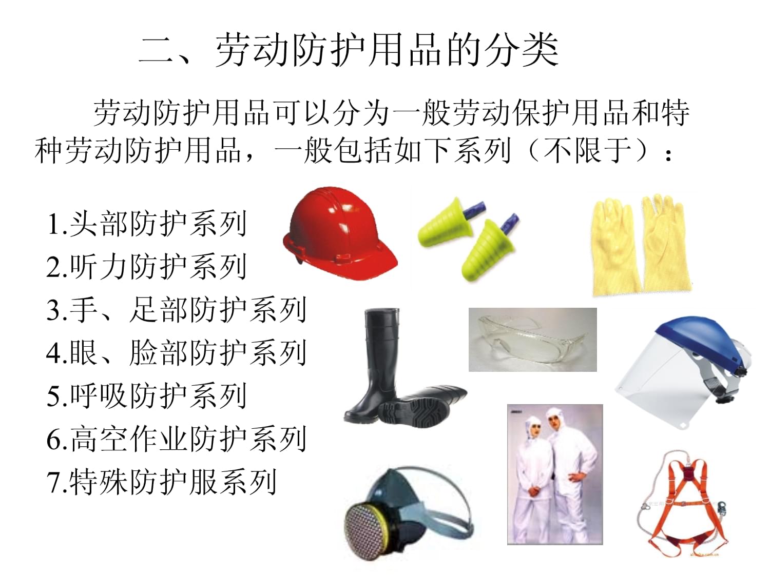 個人勞動防護用品培訓講述課件